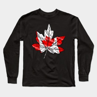 Canadian flag with Maple leaf Long Sleeve T-Shirt